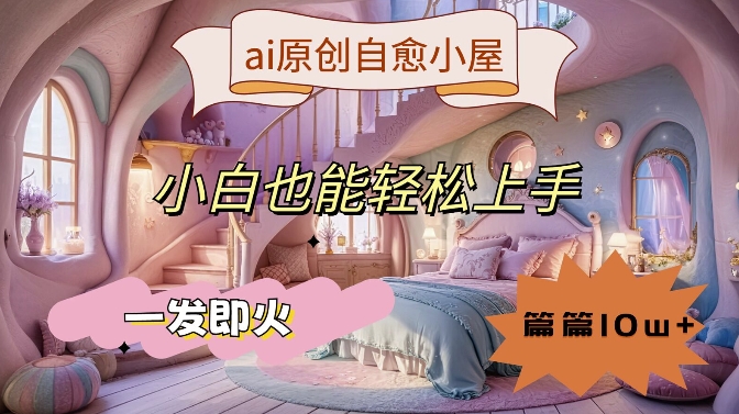 ai原创治愈小屋，小白也能轻松上手，一发即火，篇篇10w+【揭秘】-一米创业记