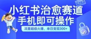 小红书治愈视频赛道，手机即可操作，流量超级火爆，单日变现300+【揭秘】-一米创业记