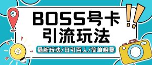 Boss直聘流量卡引流变现玩法，日引200+创业粉【揭秘】-一米创业记