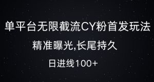 单平台无限截流创业粉首发玩法，精准曝光，长尾持久，日引流100+【揭秘】-一米创业记