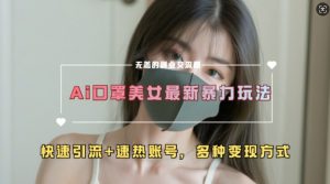 AI美女新玩法,超大流量+快速引流+速热账号-一米创业记