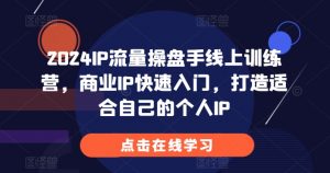 2024IP流量操盘手线上训练营，商业IP快速入门，打造适合自己的个人IP-一米创业记