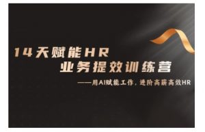 14天ChatGPT赋能HR业务提效训练营，从小白到应用高手-一米创业记