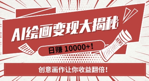 AI梦境绘画致富秘籍，复制粘贴，新手也能快速掌握，创意画作让你收益翻倍-一米创业记