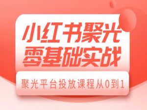 小红书聚光零基础实战，聚光平台投放课程从0到1-一米创业记