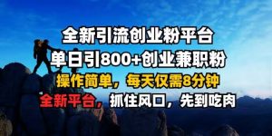 全新引流创业粉平台 单日引800+，创业兼职粉，操作简单，每天仅需8分钟【仅揭秘】-一米创业记