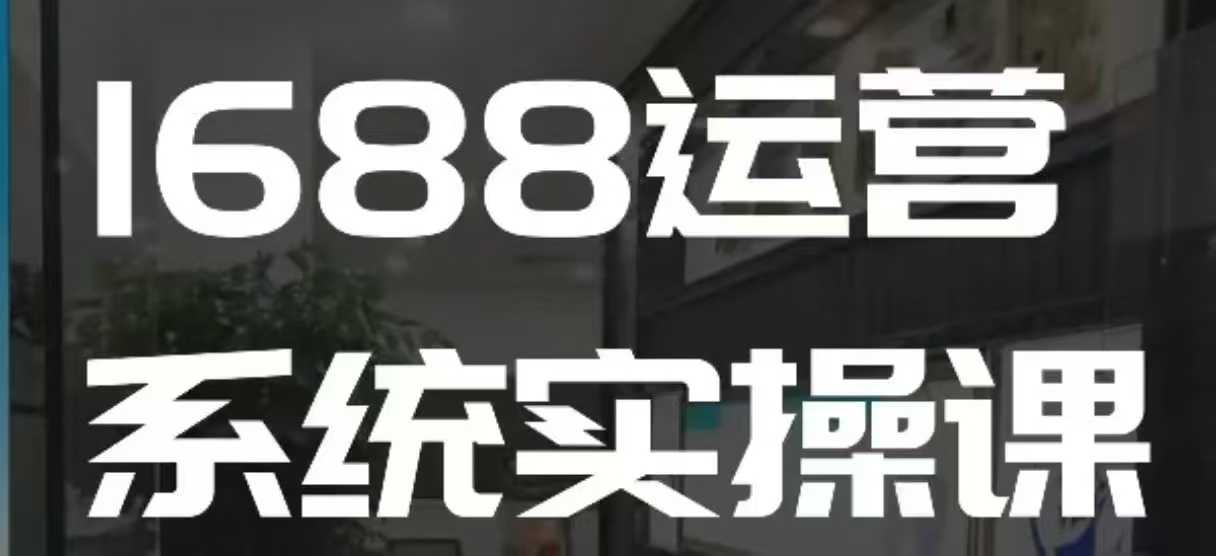 1688高阶运营系统实操课，快速掌握1688店铺运营的核心玩法-一米创业记