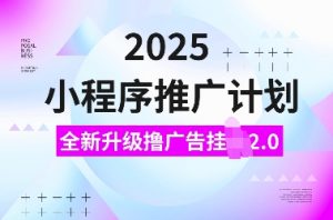 2025小程序推广计划，全新升级撸广告挂JI2.0玩法，日入多张，小白可做【揭秘】-一米创业记