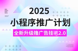 2025小程序推广计划，撸广告挂JI3.0玩法，日均5张【揭秘】-一米创业记