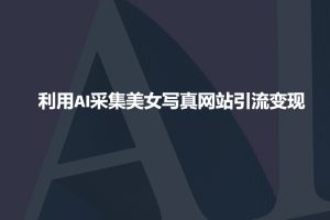 利用AI采集美女写真网站引流变现，引流嘎嘎的-一米创业记