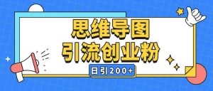 暴力引流全平台通用思维导图引流玩法ai一键生成日引200+-一米创业记
