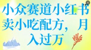 小众赛道小红书卖小吃配方，操作简单，月入过W-一米创业记