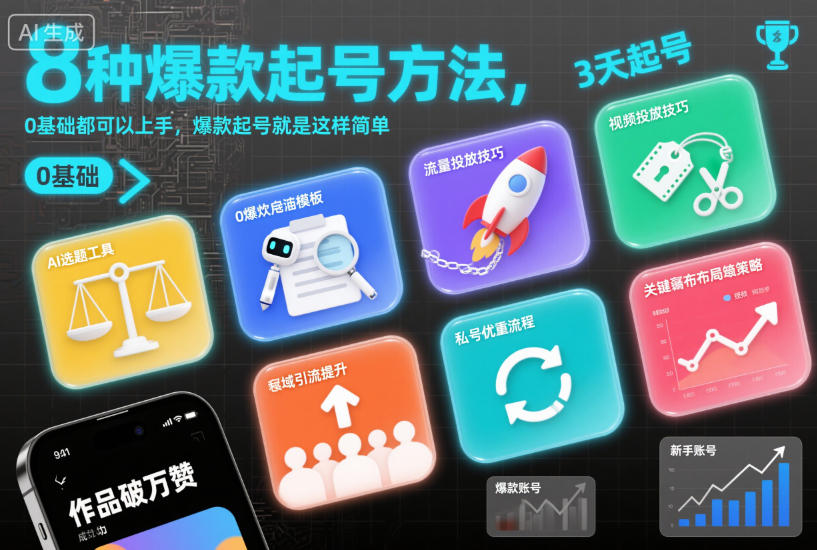8种爆款起号方法，0基础都可以上手，爆款起号就是这样简单-一米创业记
