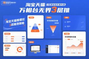 淘宝天猫推爆班原创高阶第75期，万相台无界3层推-一米创业记