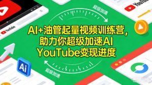 AI+油管起量视频训练营，助力你超级加速AI YouTube变现进度​-一米创业记