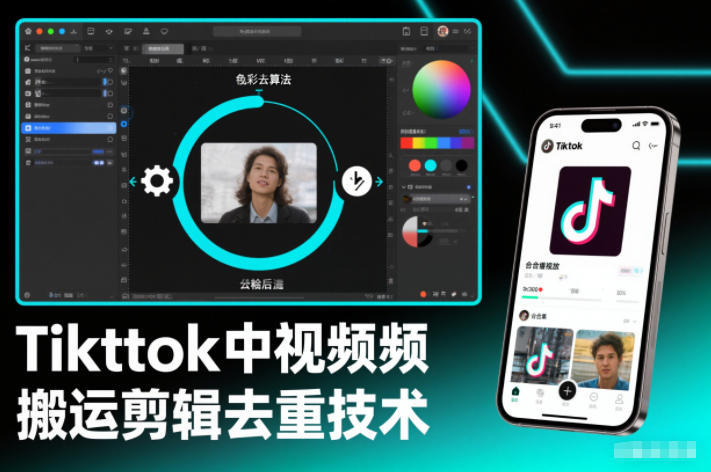 Tiktok中视频纯搬运剪辑去重技术，外来技术，自行测试-一米创业记