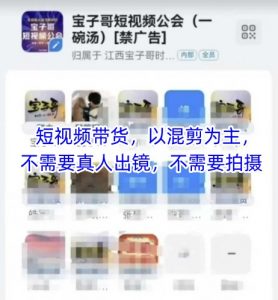 宝子哥头部团队短视频带货，以混剪为主，不需要真人出镜，不需要拍摄【更新11月】-一米创业记