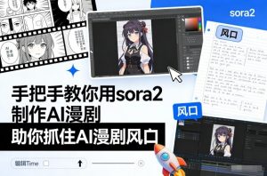 手把手教你用sora2制作AI漫剧，助你抓住AI漫剧风口-一米创业记