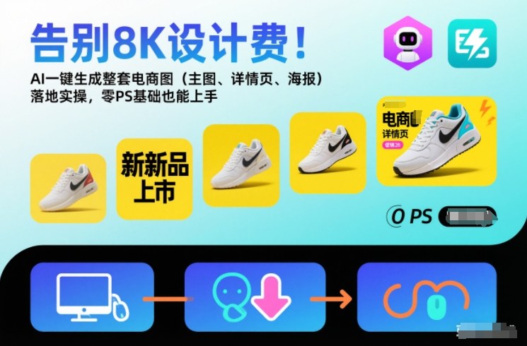 告别8K设计费！AI一键生成整套电商图（主图、详情页、海报）落地实操，零PS基础也能上手-一米创业记