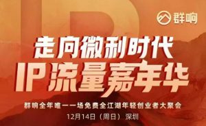 2025ip嘉年华万人12月14深圳线下课,走向微利时代,IP流量嘉年华,实操性极强的商业干货课-一米创业记
