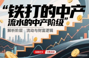 付费文章：铁打的中产，流水的中产阶级-一米创业记