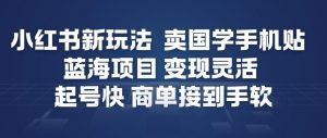 小红书新玩法，卖国学手机贴，蓝海项目，变现灵活，起号快，商单接到手软-一米创业记