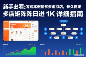 新手必看：零成本做拼多多虚拟店，长久稳定，多店矩阵日进1K详细指南【揭秘】-一米创业记