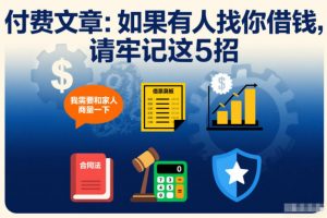 付费文章：如果有人找你借钱，请牢记这5招-一米创业记