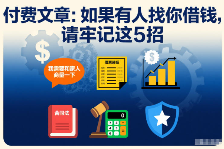 付费文章：如果有人找你借钱，请牢记这5招-一米创业记