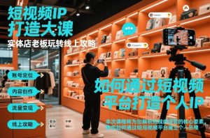 短视频ip打造大课，实体店老板玩转线上攻略-一米创业记