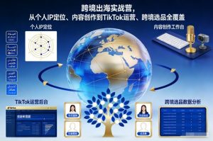 跨境出海实战营，从个人IP定位、内容创作到TikTok运营、跨境选品全覆盖-一米创业记