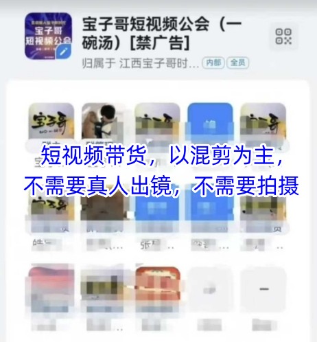 宝子哥头部团队短视频带货，以混剪为主，不需要真人出镜，不需要拍摄【更新12月】-一米创业记