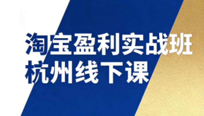 淘宝盈利实战班杭州线下课12月26-28日（音频+字幕），帮你掌握SOP流程+12门核心技术-一米创业记