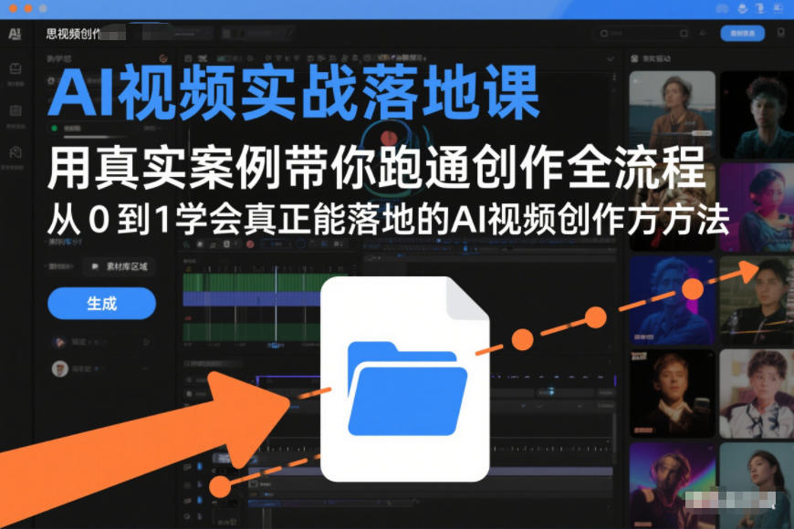 AI视频实战落地课，用真实案例带你跑通创作全流程，从0到1学会真正能落地的AI视频创作方法-一米创业记