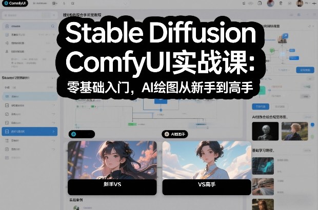 Stable Diffusion ComfyUI实战课：零基础入门，AI绘图从新手到高手-一米创业记