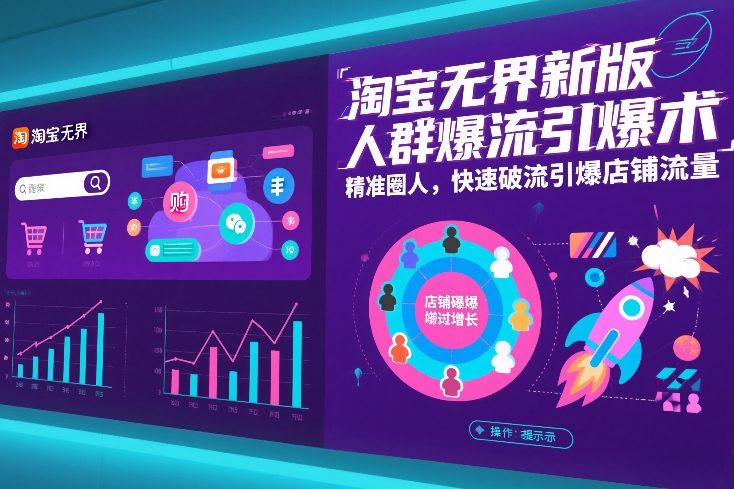 淘宝无界新版人群爆流引爆术，精准圈人，快速破流引爆店铺流量-一米创业记