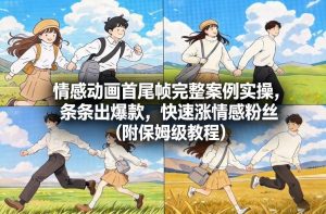 情感动画首尾帧完整案例实操，条条出爆款，快速涨情感粉丝（附保姆级教程）-一米创业记