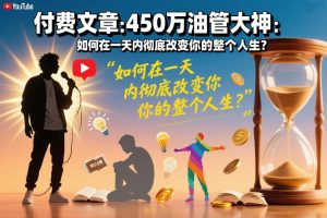 付费文章：450万油管大神：如何在一天内彻底改变你的整个人生？-一米创业记