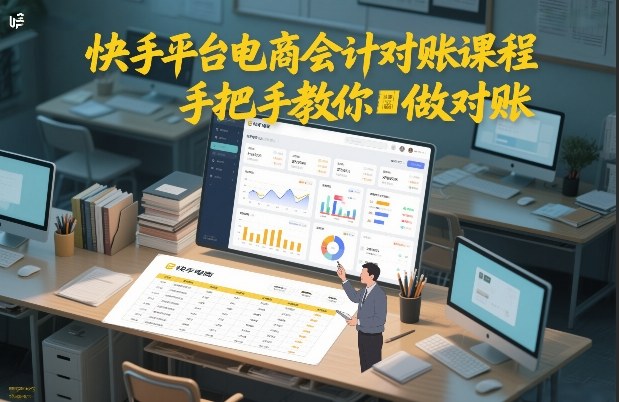 快手平台电商会计对账课程，手把手教你做对账-一米创业记