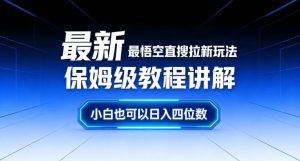 最新最悟空直搜拉新玩法保姆级教程讲解，小白也可以日入四位数-一米创业记