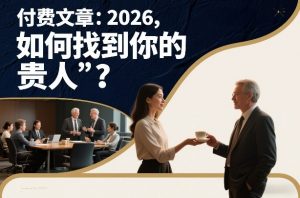 付费文章:2026,如何找到你的“贵人”?-一米创业记