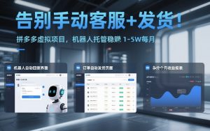 告别手动客服+发货！拼多多虚拟项目，机器人托管稳賺1-5W每月【揭秘】-一米创业记