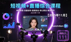 短视频+直播综合课程，审核新规-流量结构-搜索联动-核心算法-推流细节【更新】-一米创业记