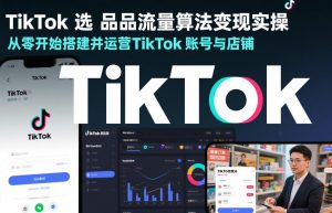 TikTok选品流量算法变现实操，从零开始搭建并运营TikTok账号与店铺-一米创业记