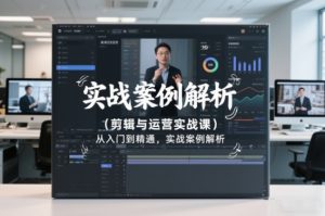 剪辑与运营实战课,从入门到精通,实战案例解析(更新2026)-一米创业记