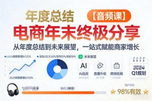 电商年未终极分享，从年度总结到未来展望，一站式赋能商家增长【音频课】-一米创业记