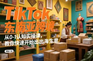TikTok东南亚跨境从0-1认知实操课,教你快速开始出海生意-一米创业记