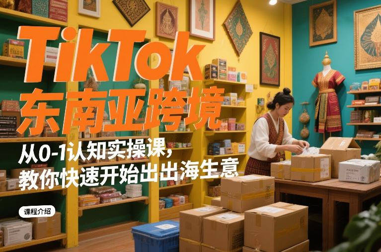 TikTok东南亚跨境从0-1认知实操课，教你快速开始出海生意-一米创业记