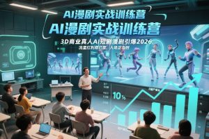 AI漫剧实战训练营，3D商业真人AI短剧漫剧引爆2026，流量红利期已至，入场正当时-一米创业记