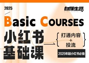 自媒生路小红书基础课，打通内容+投流，2025年起小红书必备-一米创业记